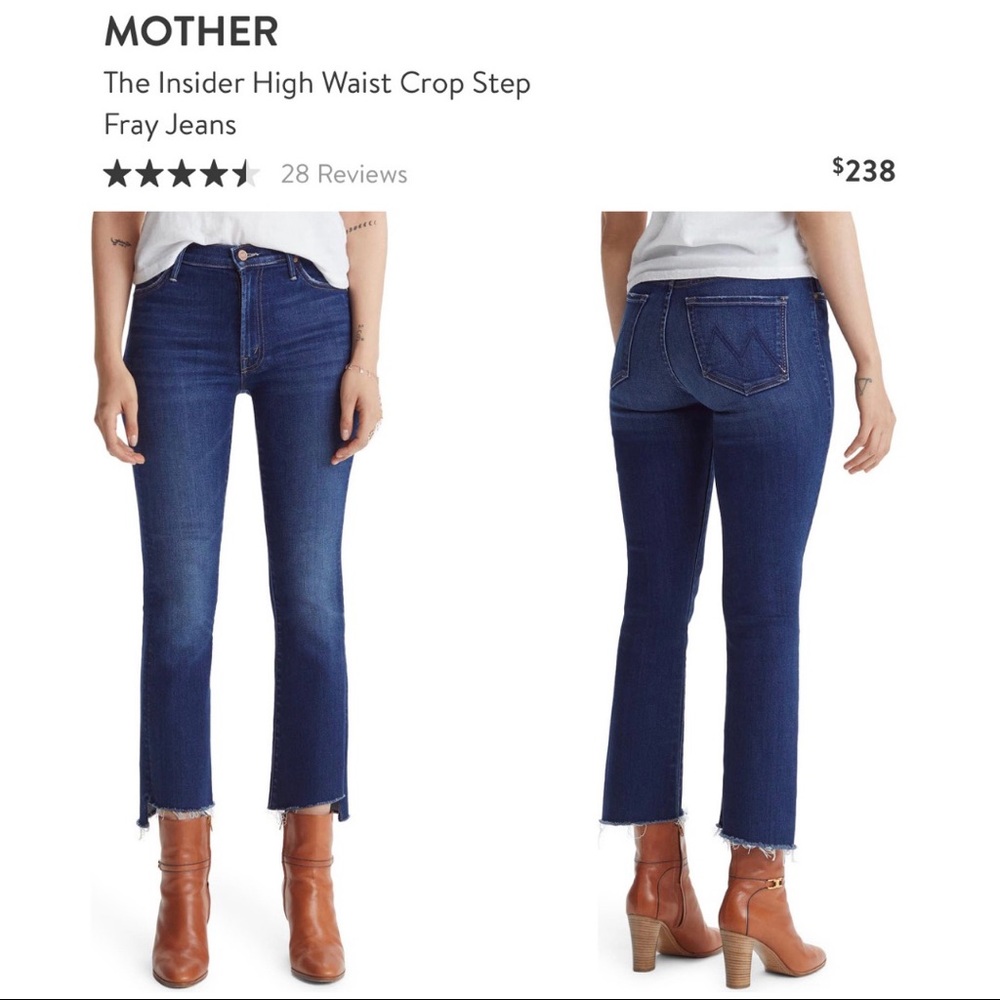 MOTHER The Insider Cropped Jeans “Home Movies” wash